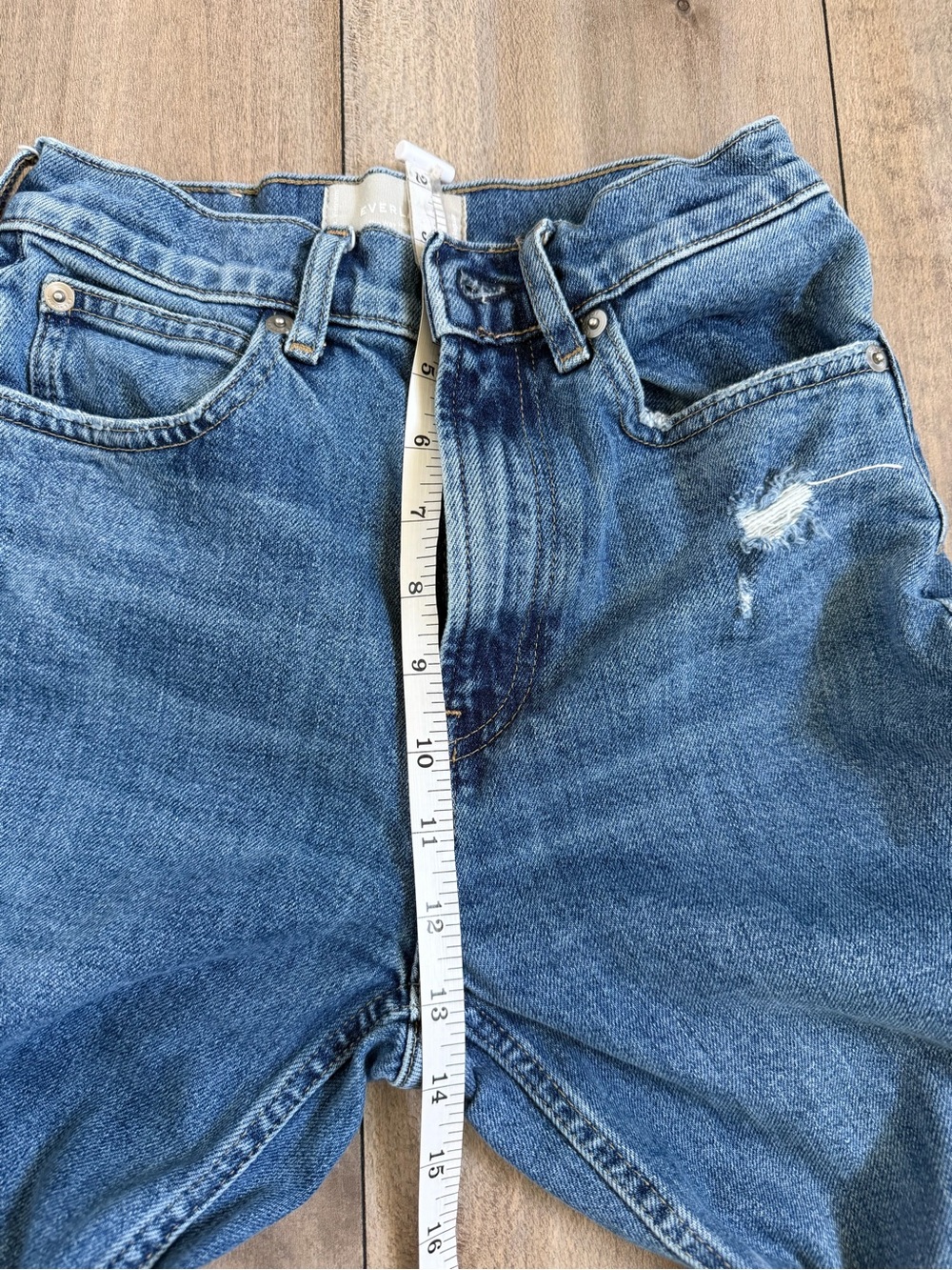 Everlane Women's Blue Cropped Straight Jeans - Picture 12 of 12
